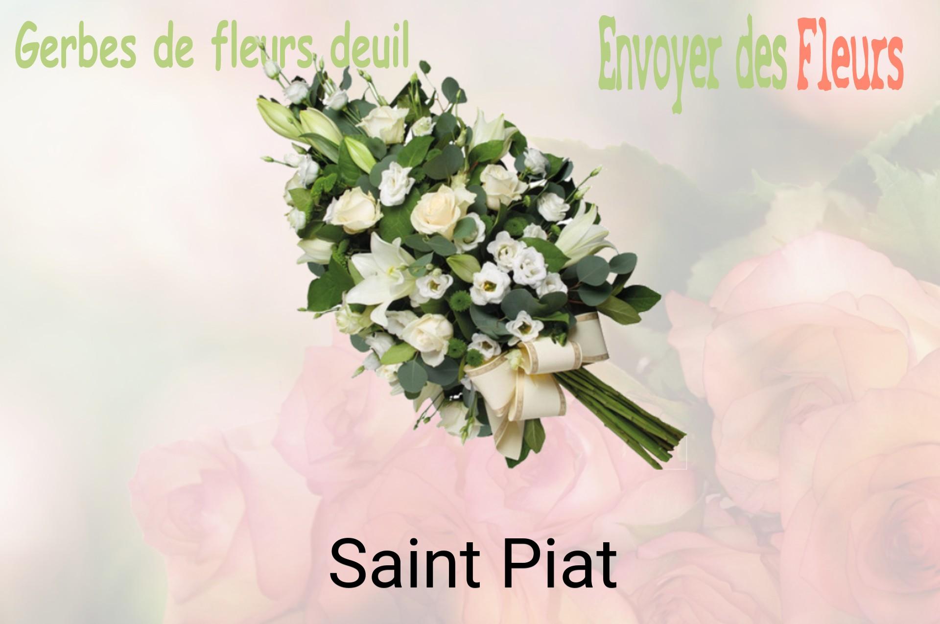 Gerbe de fleurs de deuil livrée à Saint-Piat
